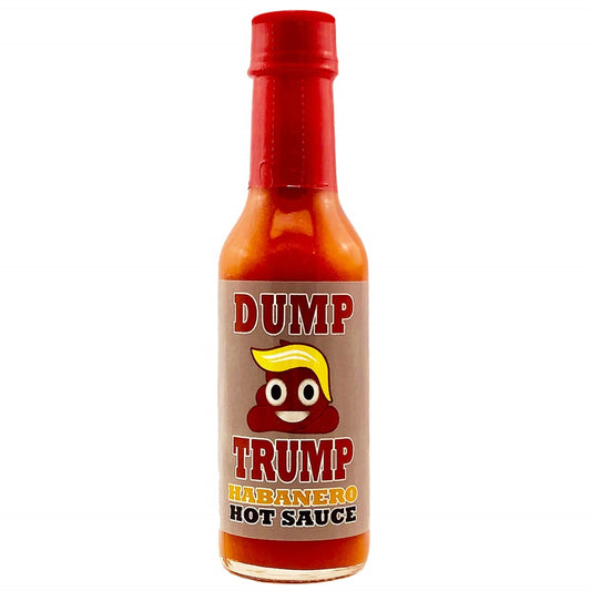 Hot Sauce Dump Trump Habanero Poop With blond hair 5 oz Heat 5