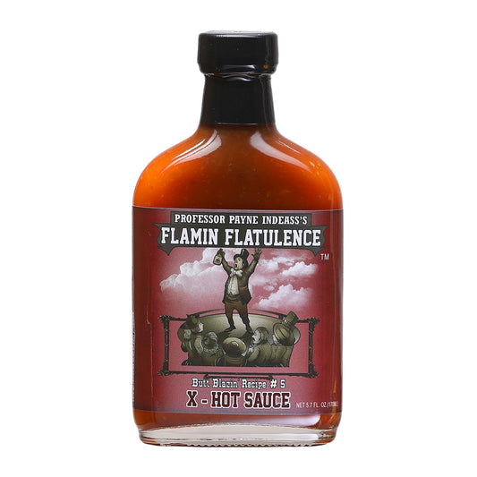 Hot Sauce Flamin Flatulence Professor Payne InDeAss's Butt Blazin #4 5.7 oz Flask Heat 9