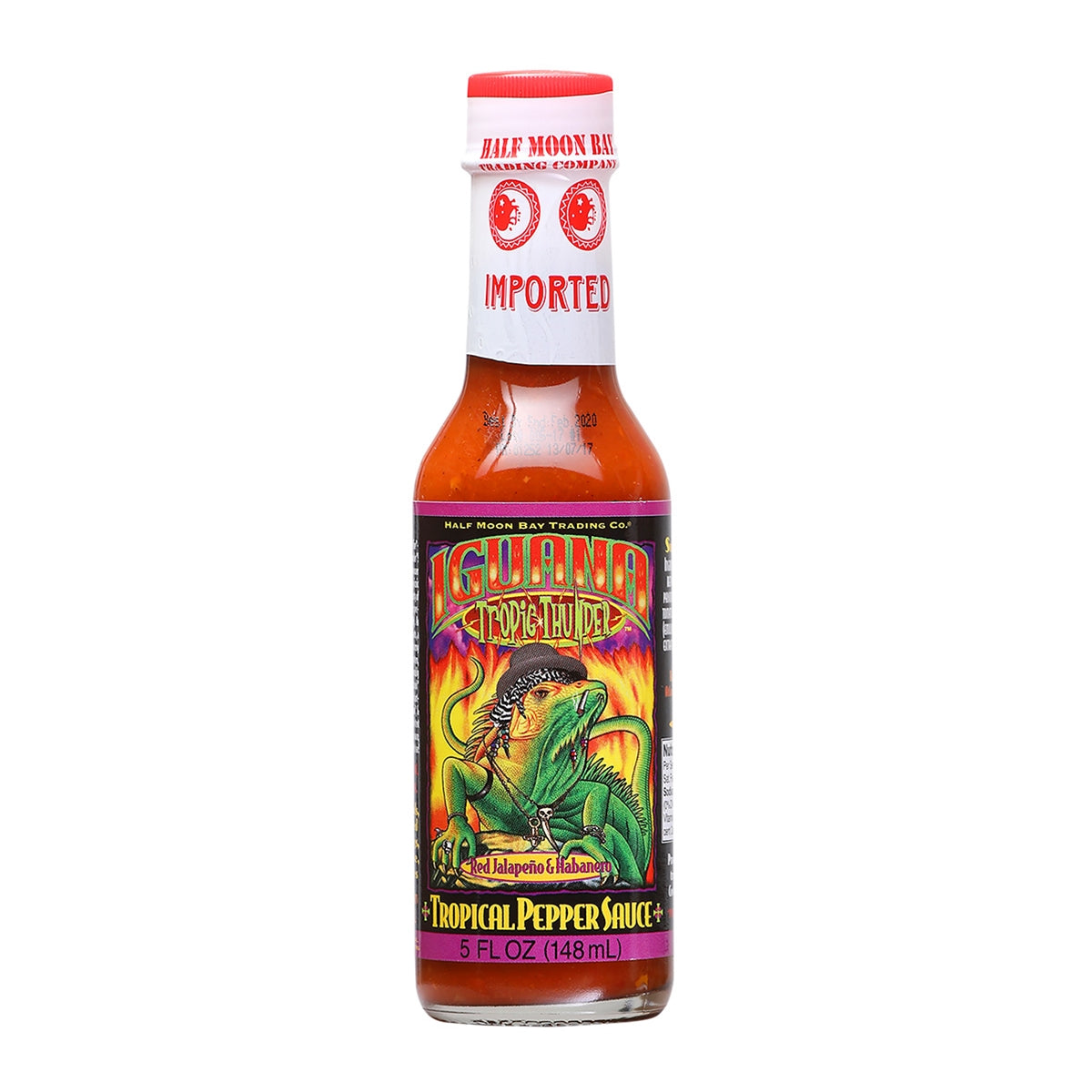 Hot Sauce Iguana Tropic Thunder Red Jalapeno & Habanero 5 oz Heat 6