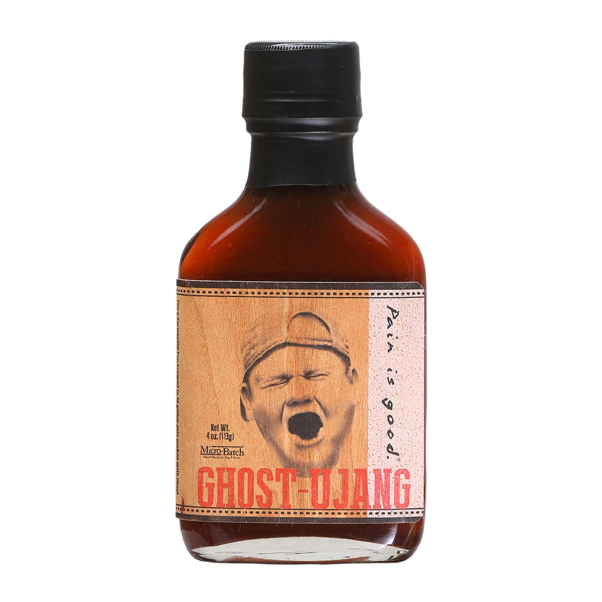 Hot Sauce Pain Is Good Ghost-Ujang 4 oz Flask Heat 9