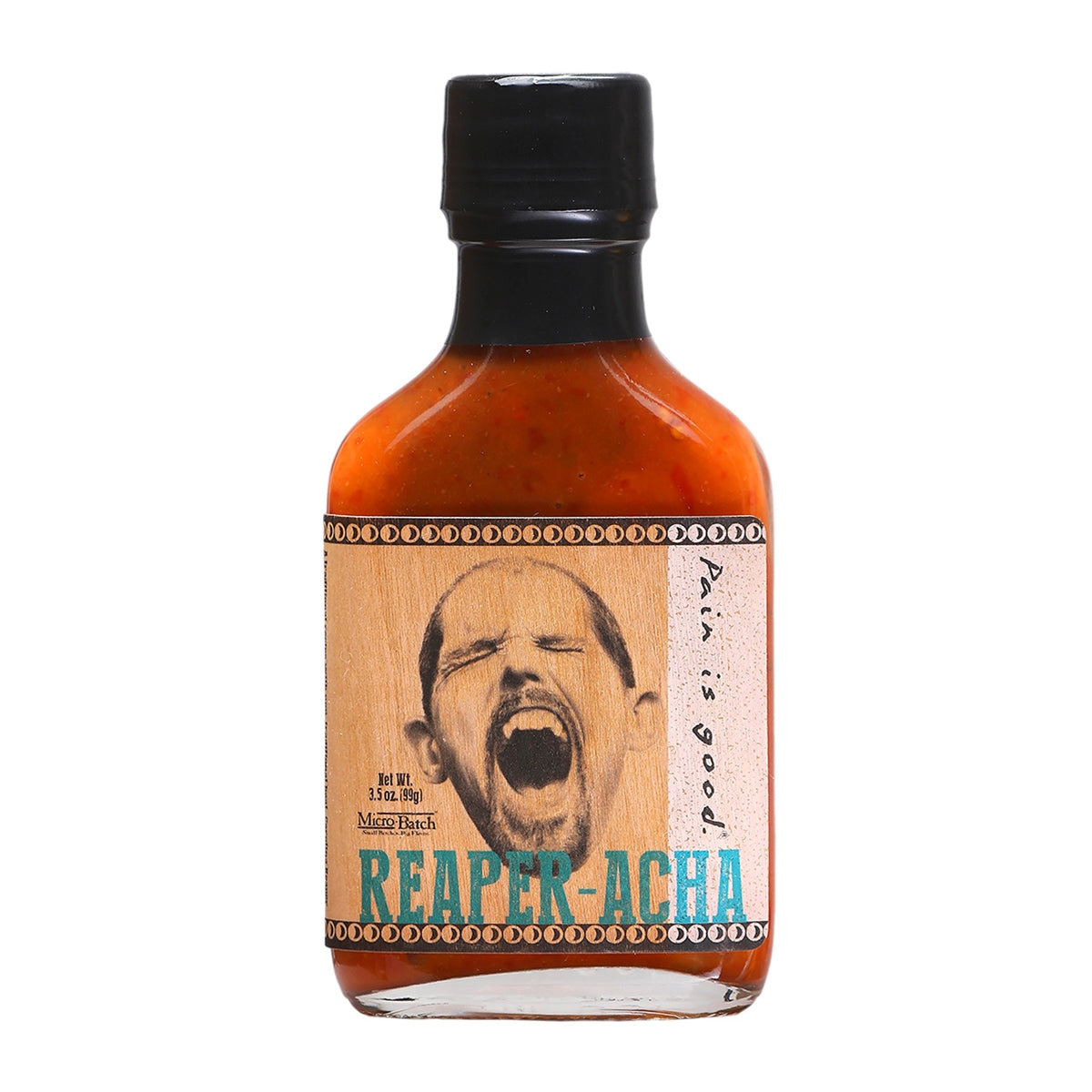 Hot Sauce Pain Is Good Reaper-acha 3.5 oz Flask Heat 9
