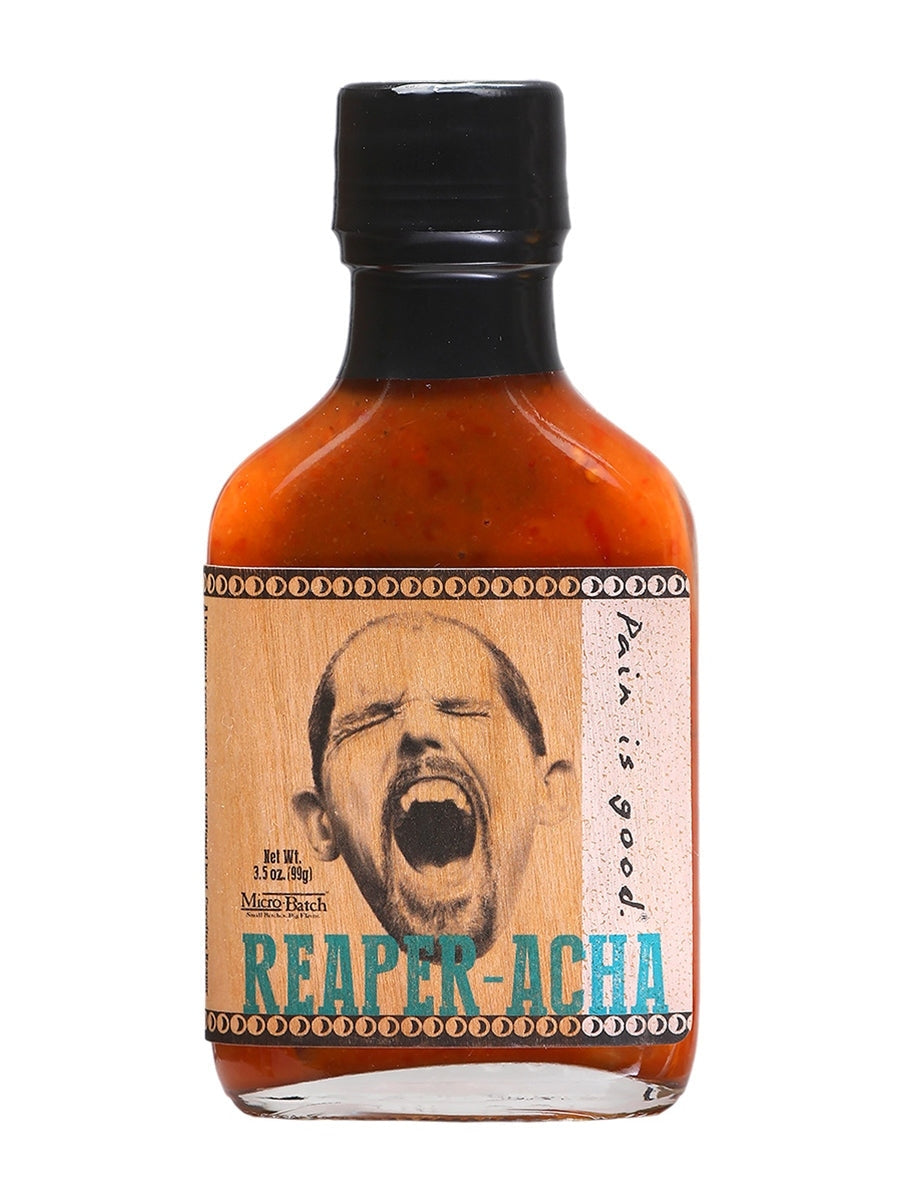 Hot Sauce Pain Is Good Reaper-acha 3.5 oz Flask Heat 9