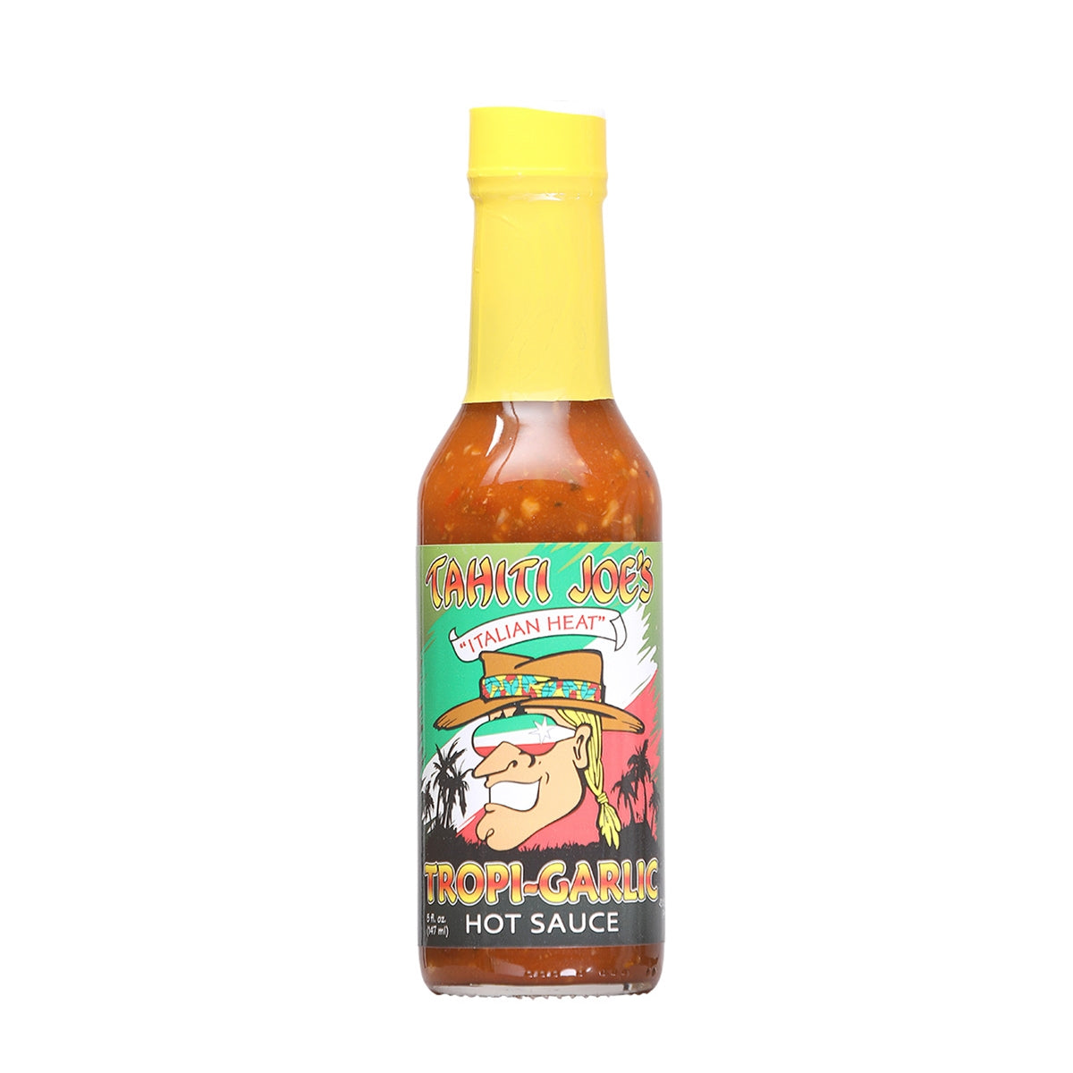 Hot Sauce Tahitis Joes Tropi-Garlic Italian Heat 5 oz Heat 6