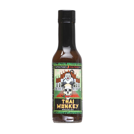 Hot Sauce Thai Monkey Captain Thoms 5 oz Heat 6