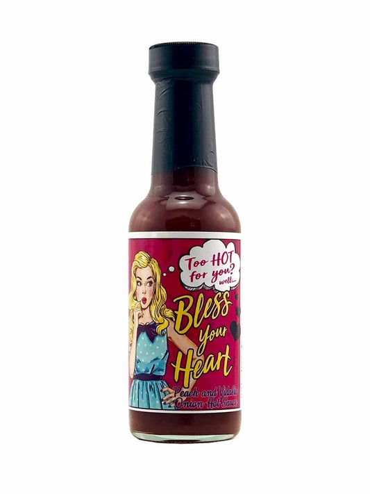 Hot Sauce Too HOT for You? Well Bless Your Heart Peach & Vidalia Onion  5 oz Heat 5 $7.48