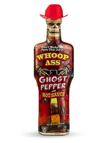 Hot Sauce Whoop Ass Ghost Pepper in Cowboy Shaped Glass Bottle