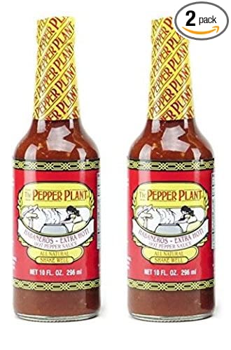 2 Pack of The Pepper Plant Habanero Hot sauce 10 oz bottle total of 20 oz Made in Gilroy CA 95020