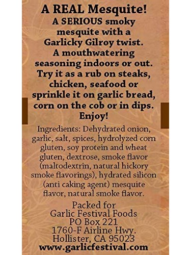 Seasoning Mesquite Grill Garlic Festival Foods 1 lb 9 oz $32.98