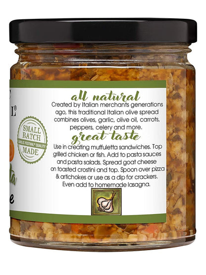 Olive Muffuletta Tapenade Spread Garlic Festival 9 oz $11.48