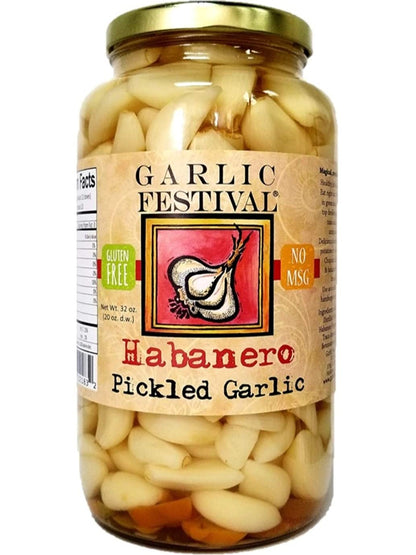Pickled Garlic Habanero Garlic Festival Foods 32 oz $22.98