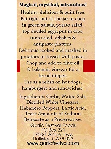 Pickled Garlic Habanero Garlic Festival Foods 32 oz $22.98