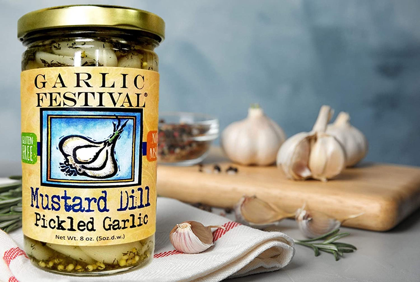 Pickled Garlic Mustard Dill 8 oz Garlic Festival Foods