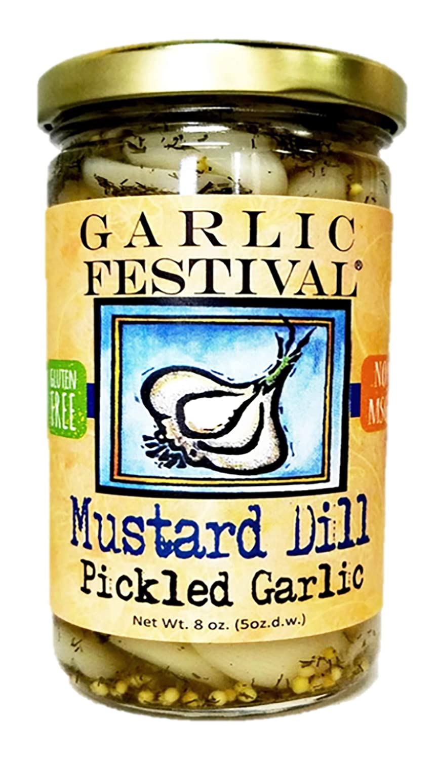 Pickled Garlic Mustard Dill 8 oz Garlic Festival Foods