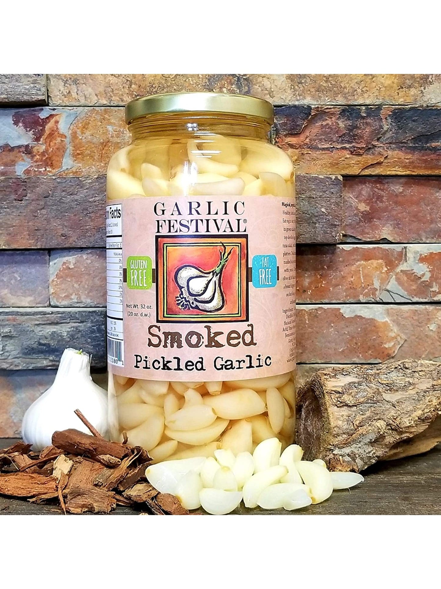 Pickled Garlic Smoked  Garlic Fesitval Foods 32 oz $22.98