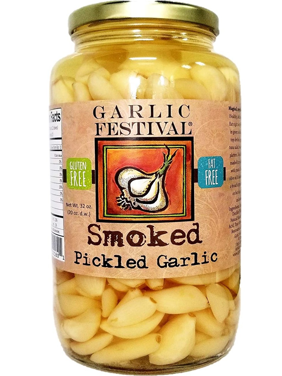 Pickled Garlic Smoked  Garlic Fesitval Foods 32 oz $22.98