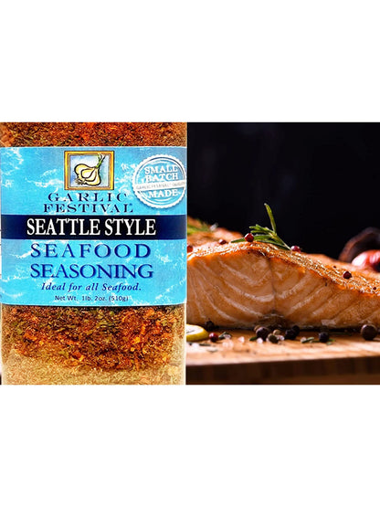 Seattle Style Seafood Seasoning 1 lb 2 oz Garlic Festival Foods $32.98