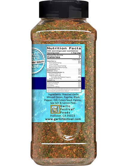 Seattle Style Seafood Seasoning 1 lb 2 oz Garlic Festival Foods $32.98