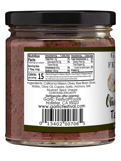 Tapenade Olive & Garlic Garlic Festival Foods 9 oz $9.98