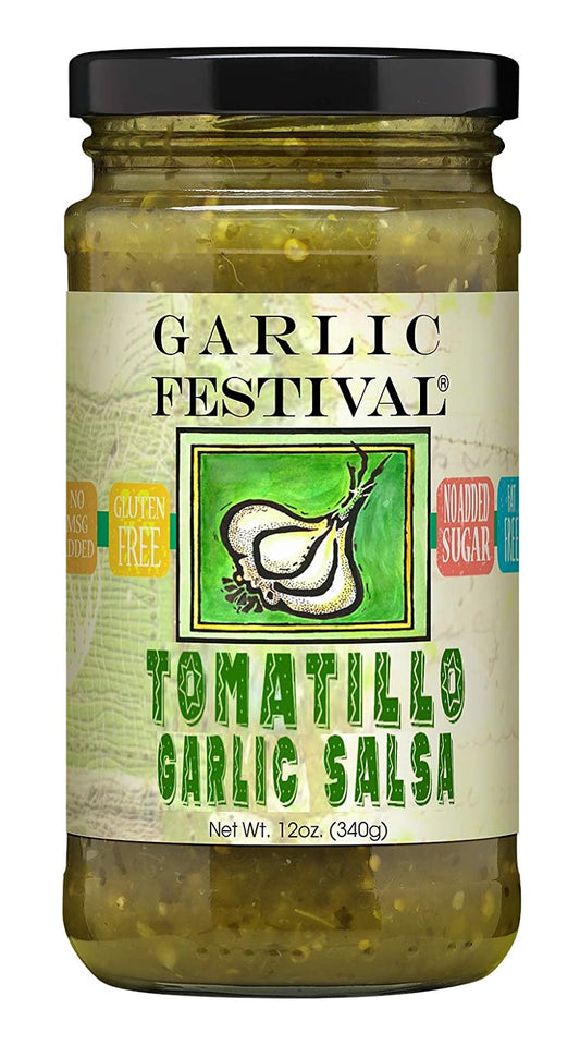 Tomatillo Garlic Salsa Garlic Festival Foods 12 盎司