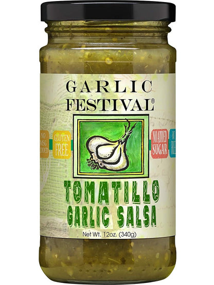 Salsa Tomatillo Garlic Salsa Garlic Festival Foods 12 oz $8.98